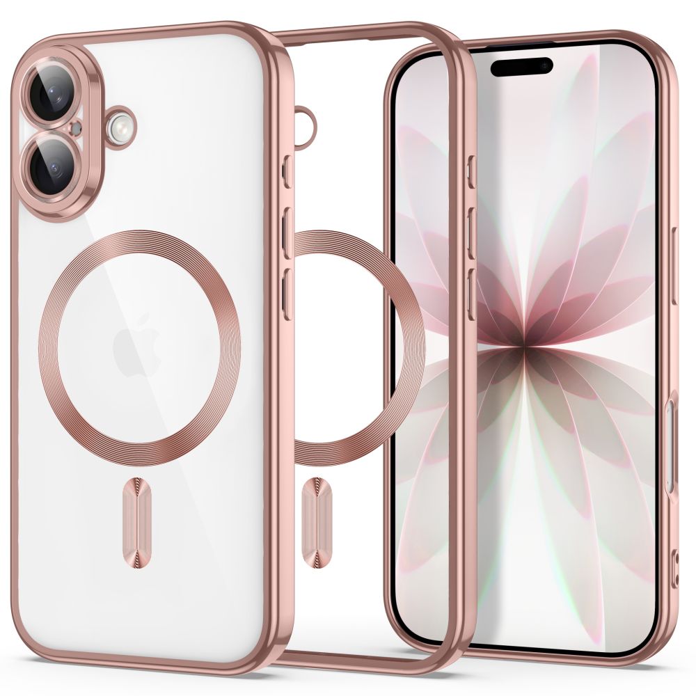 Tech-Protect MagFlex dėklas, skirtas iPhone 17, skaidrus rožinis
