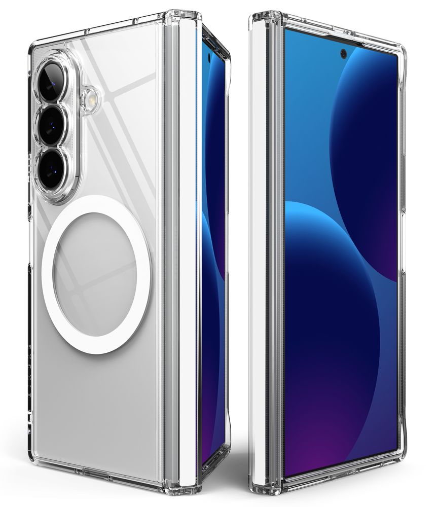 Ringke Fusion Flap Magnetic MagSafe dėklas, skirtas Samsung Galaxy Z Fold 8 Ultra – skaidrus