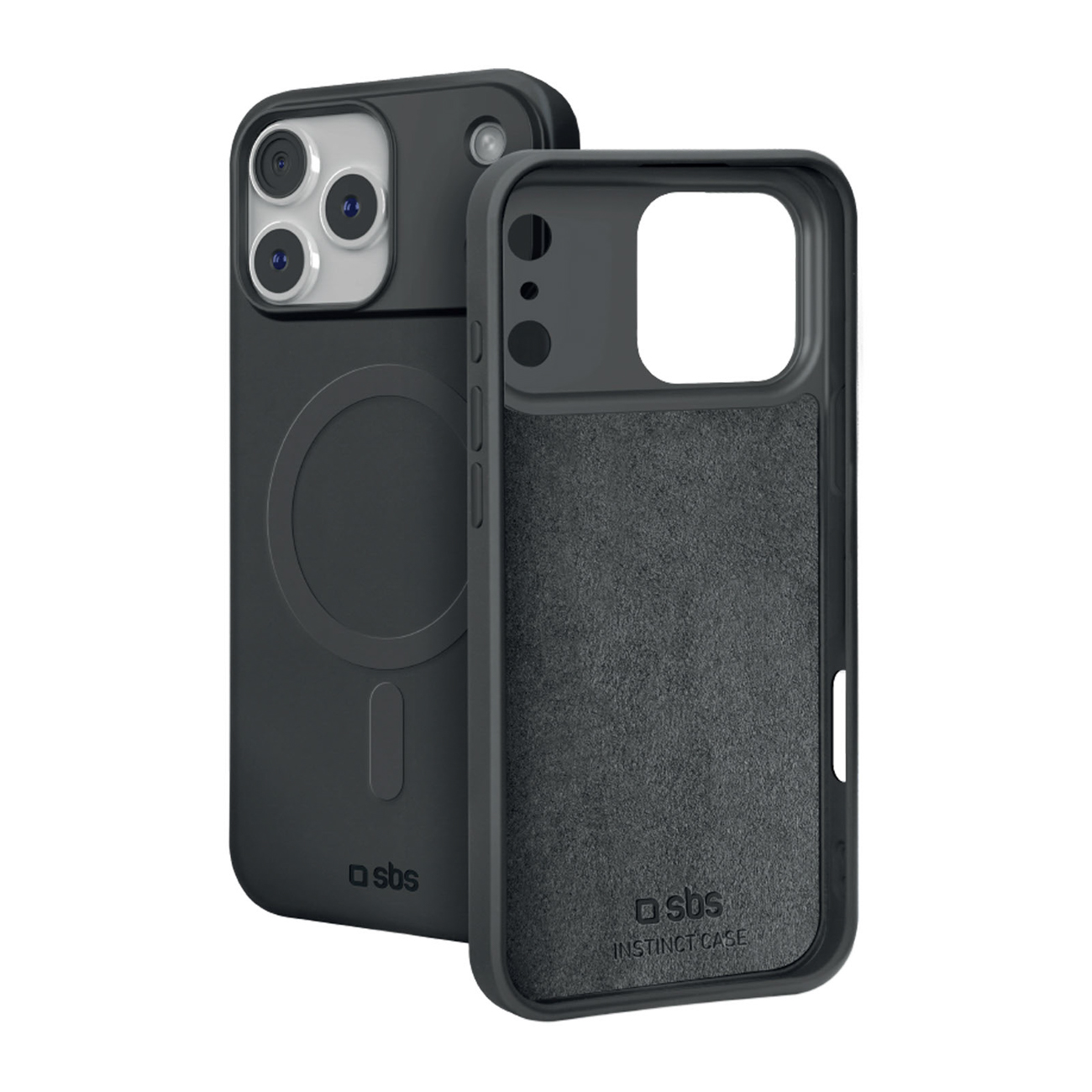 SBS Instinct Mag dėklas, skirtas iPhone 18 Pro / 17 Pro, suderinamas su MagSafe – juodas