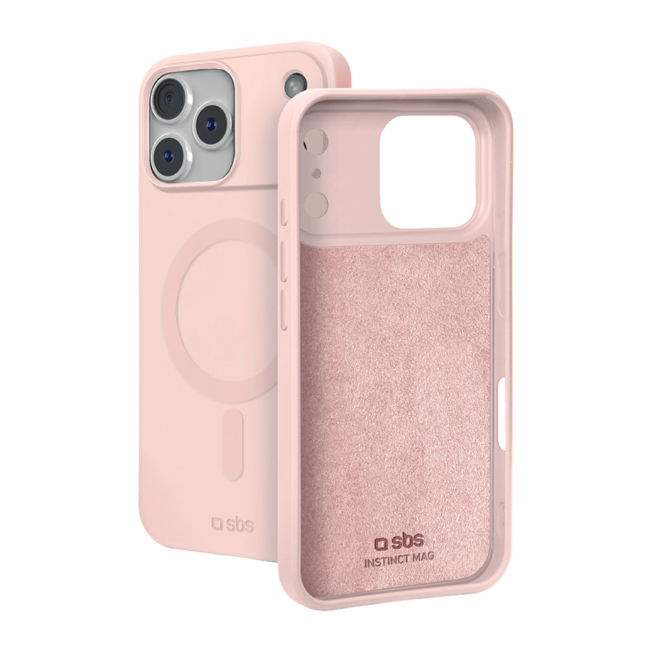 SBS Instinct Mag dėklas iPhone 18 Pro / 17 Pro, suderinamas su MagSafe, rožinis