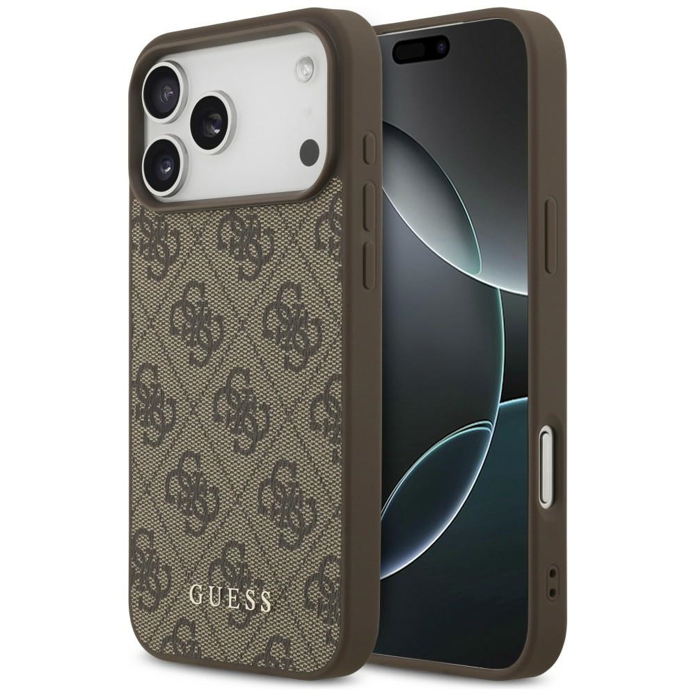 Guess 4G Classic dėklas, skirtas iPhone 17 Pro Max / 18 Pro Max – rudas