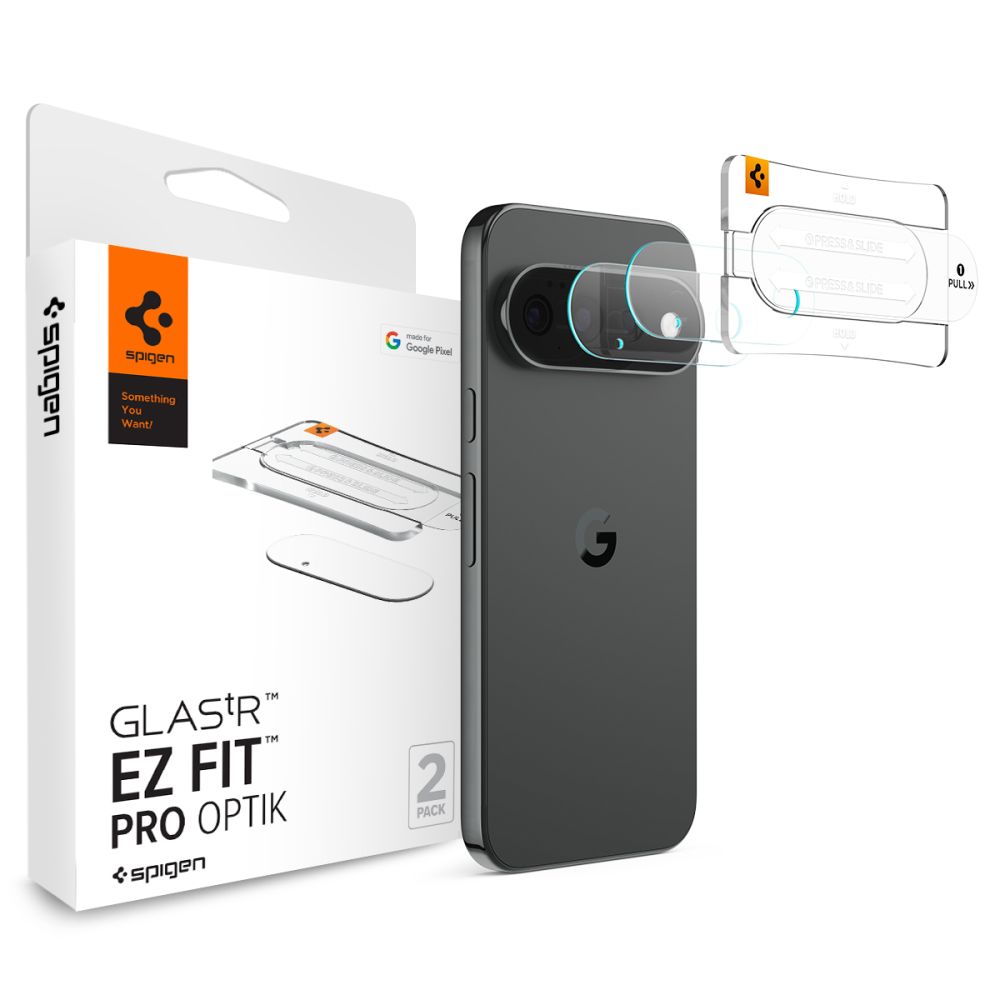 Spigen Optik Pro HD 2 vnt. kamerų objektyvų grūdinto stiklo apsaugų rinkinys, skirtas Google Pixel 11 Pro XL