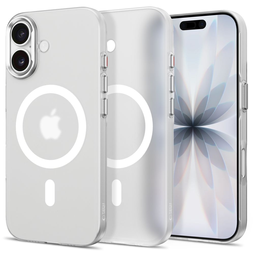 Tech-Protect MagZero MagSafe dėklas, skirtas iPhone 17, matinis baltas