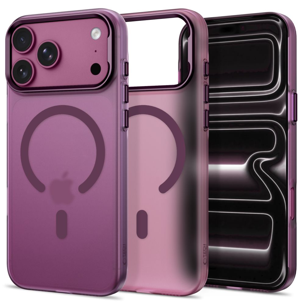 Tech-Protect MagZero MagSafe dėklas iPhone 17 Pro / 18 Pro – matinis bordo