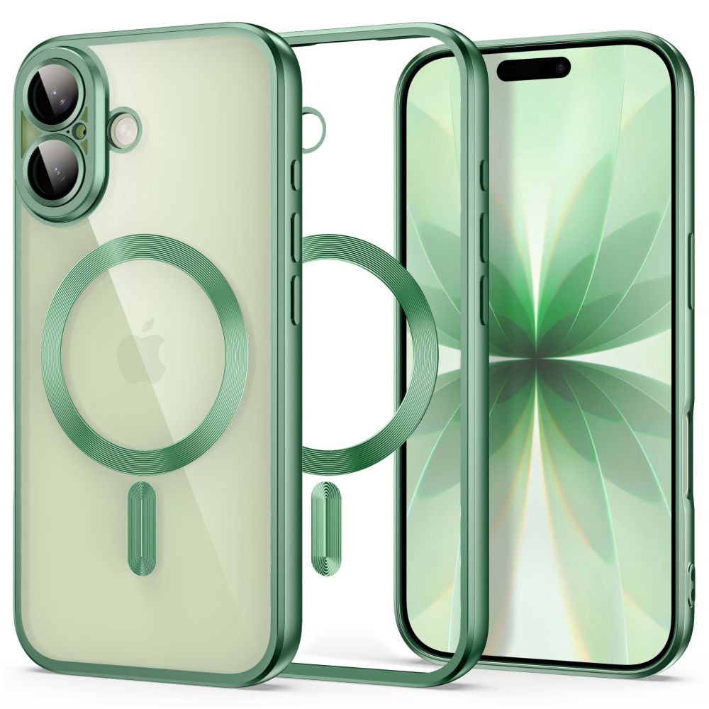 Tech-Protect MagFlex dėklas, skirtas iPhone 17, matinis žalias