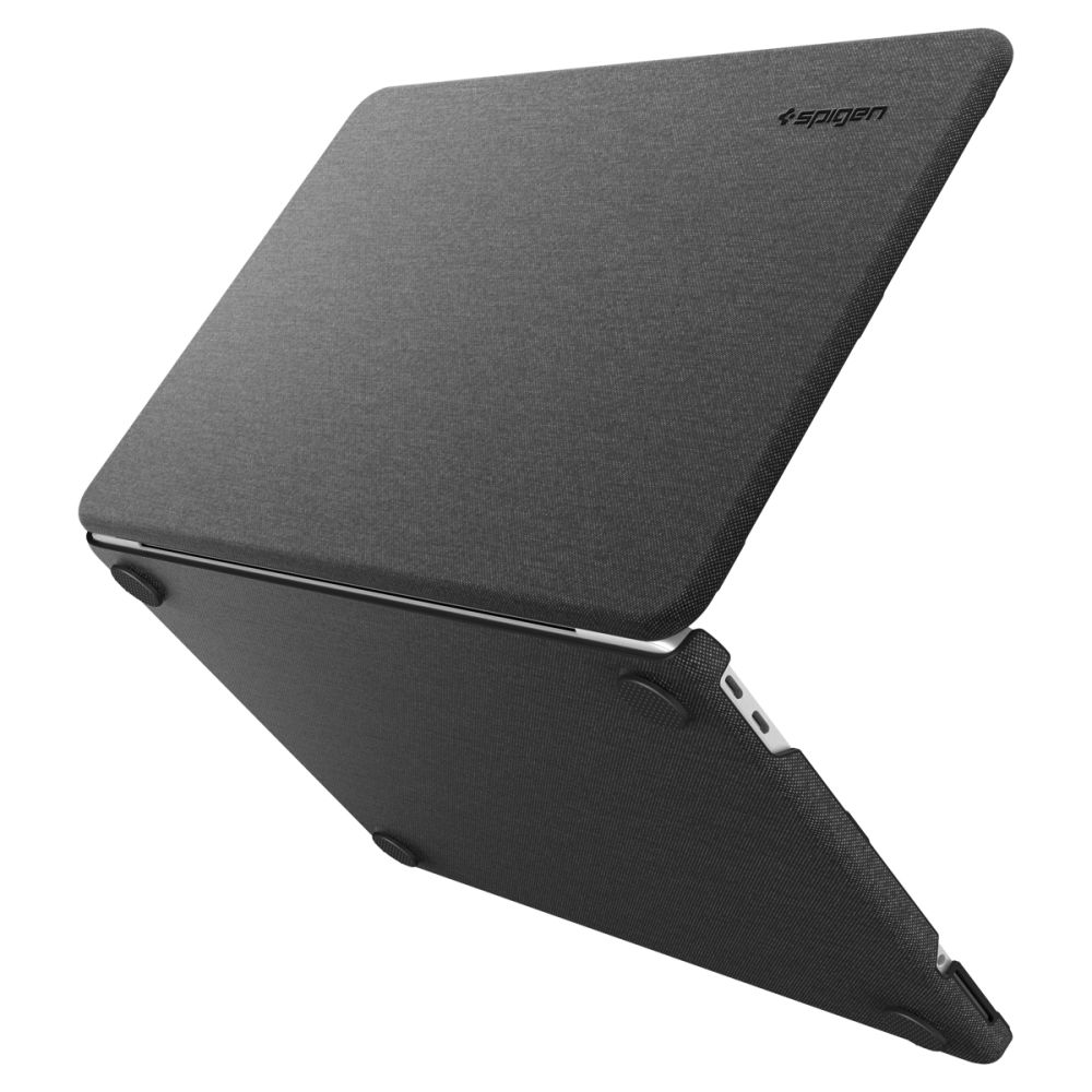 Spigen Urban Fit juodas dėklas, skirtas 2026 m. MacBook Neo 13 col.