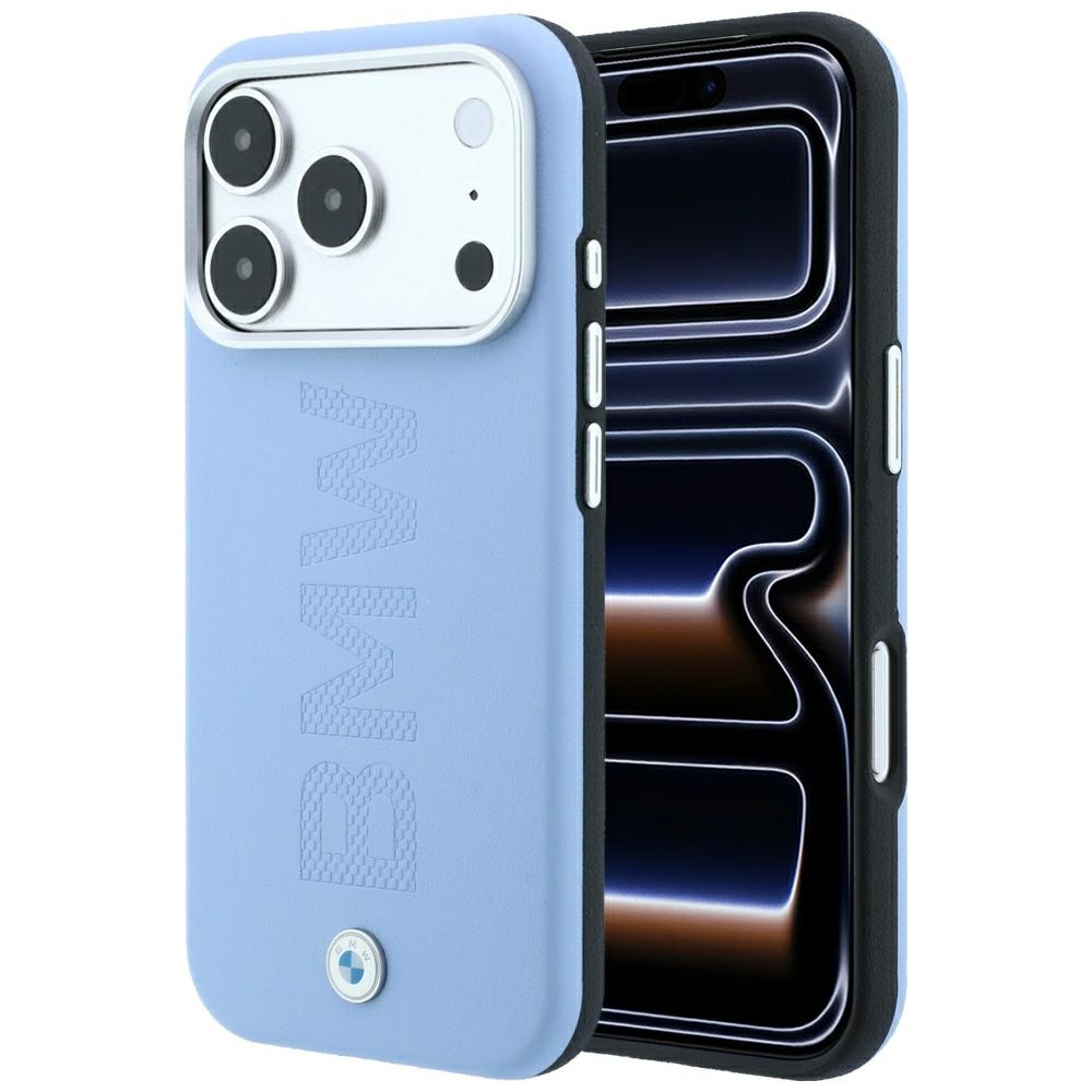 BMW Sign Centered Deboss MagSafe dėklas, skirtas iPhone 17 Pro / 18 Pro – mėlynas