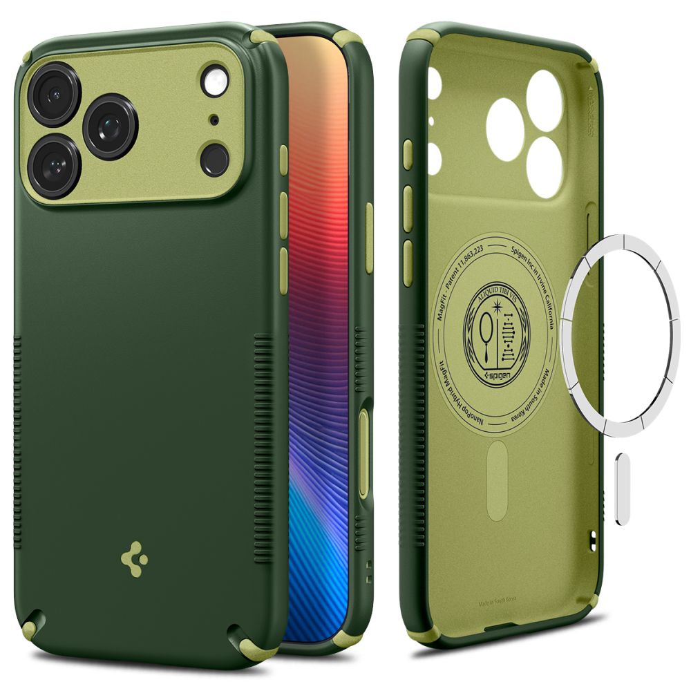 Spigen Nano Pop MagSafe dėklas iPhone 18 Pro / 17 Pro, žalias