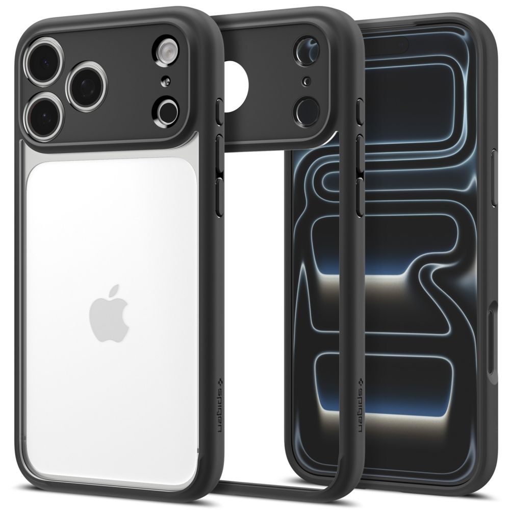 Spigen Ultra Hybrid dėklas, skirtas iPhone 18 Pro Max / 17 Pro Max – spalva: matinė juoda