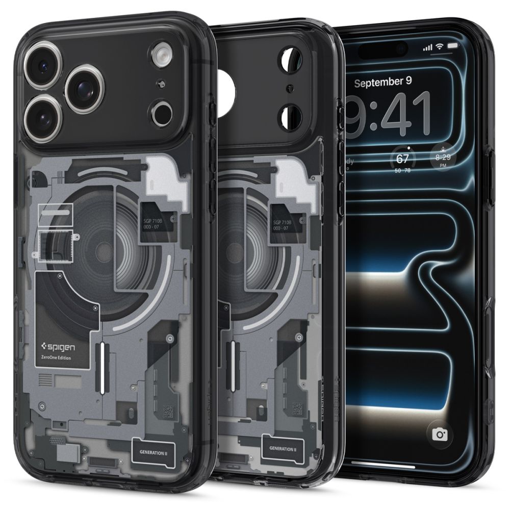 Spigen Ultra Hybrid MagSafe Zero One dėklas iPhone 18 Pro / 17 Pro, juodas