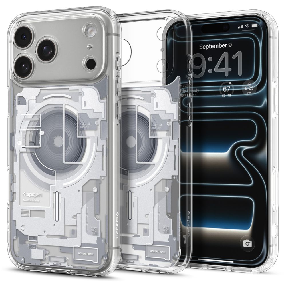 Spigen Ultra Hybrid MagSafe Zero One dėklas iPhone 18 Pro / 17 Pro, baltas