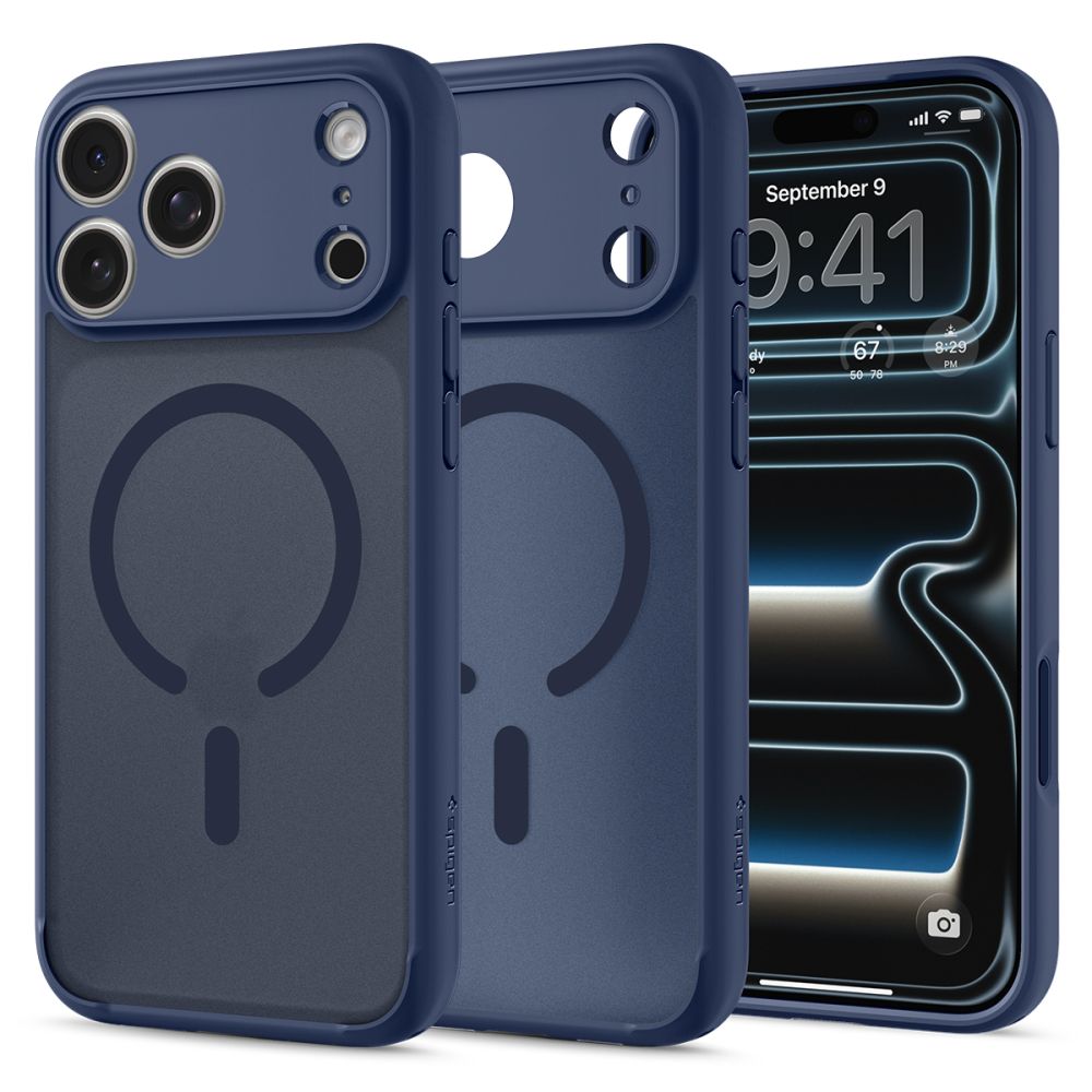 Spigen Ultra Hybrid MagSafe dėklas iPhone 18 Pro Max / 17 Pro Max, tamsiai mėlynas