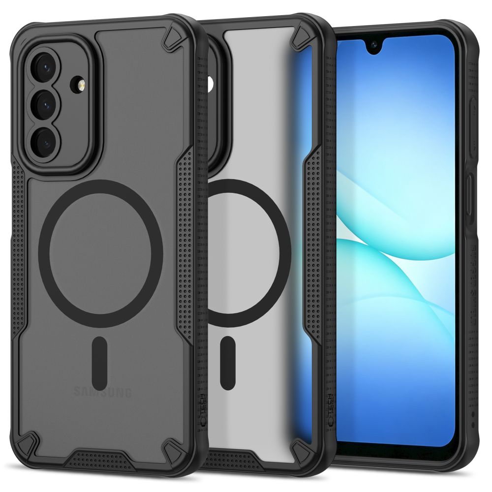 Tech-Protect Rugged Shield MagSafe dėklas, skirtas Samsung Galaxy A17 / A18 / A26 4G / 5G, matinis juodas
