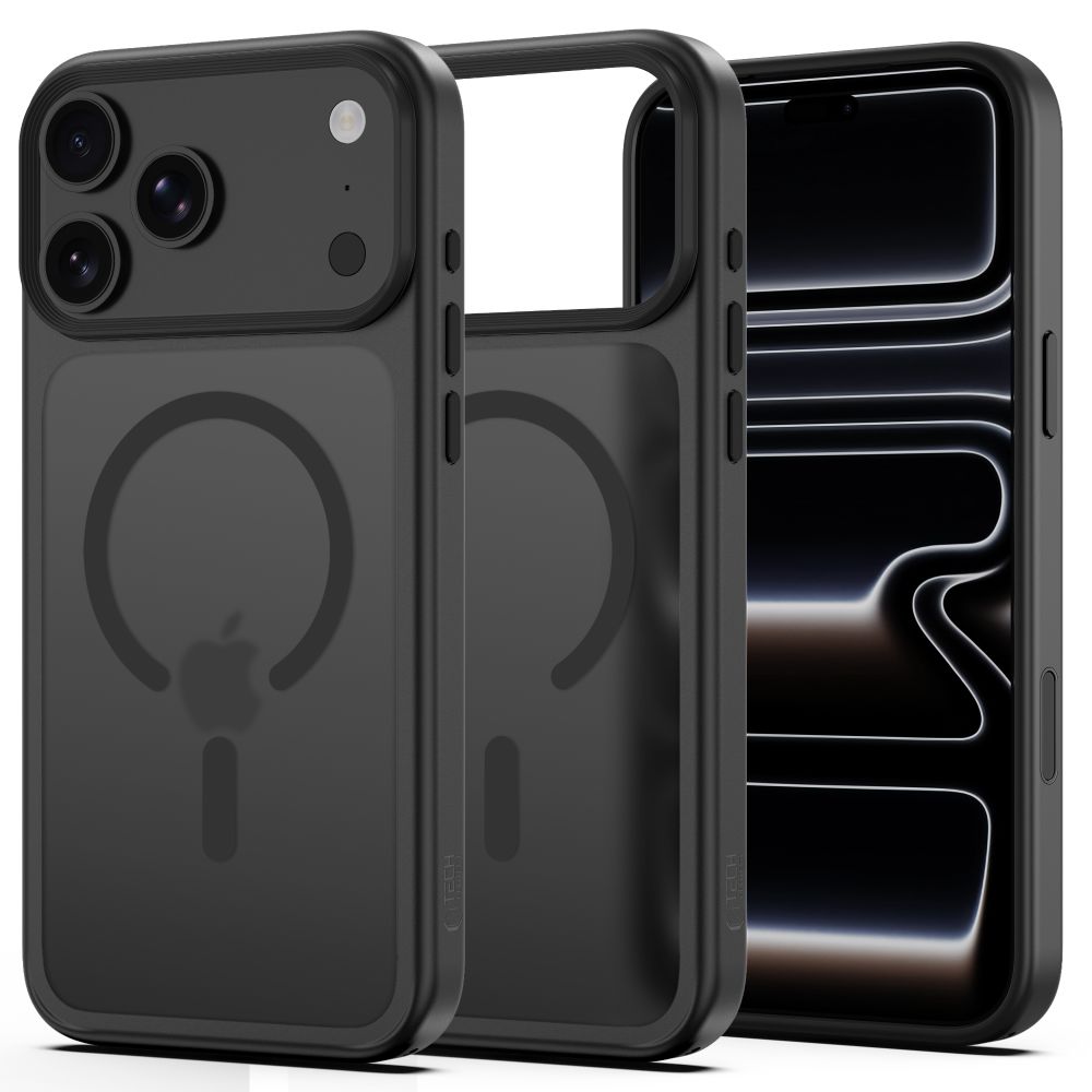 Tech-Protect Magmat MagSafe CC dėklas iPhone 18 Pro / 17 Pro, matinis juodas