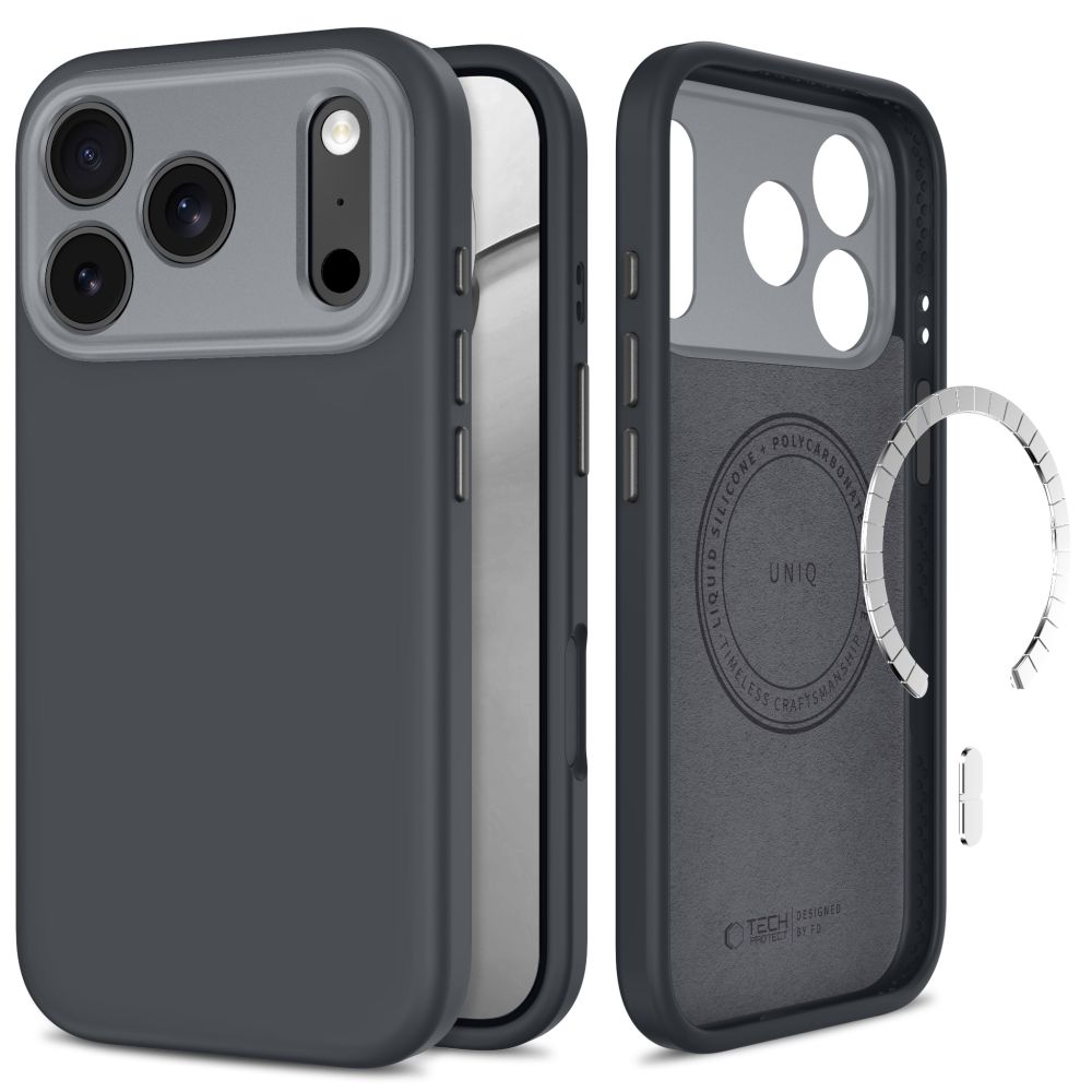 Tech-Protect Uniq MagSafe CC dėklas iPhone 18 Pro Max / 17 Pro Max, grafitinis