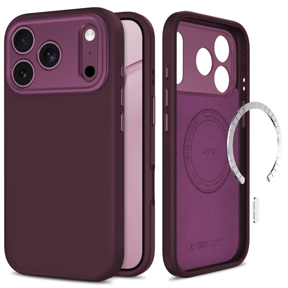 Tech-Protect Uniq MagSafe CC dėklas iPhone 18 Pro Max / 17 Pro Max, bordo