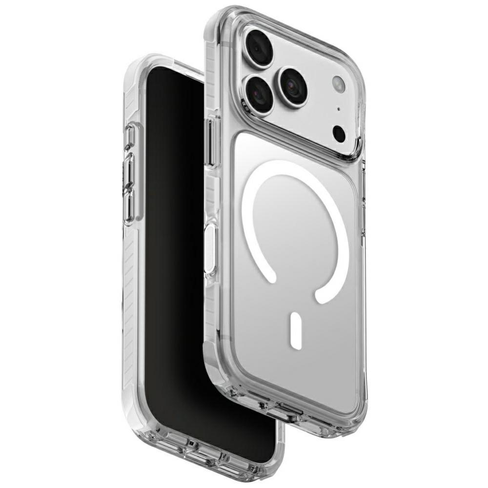 Uniq Combat Magclick Charging dėklas iPhone 18 Pro / 17 Pro – baltas