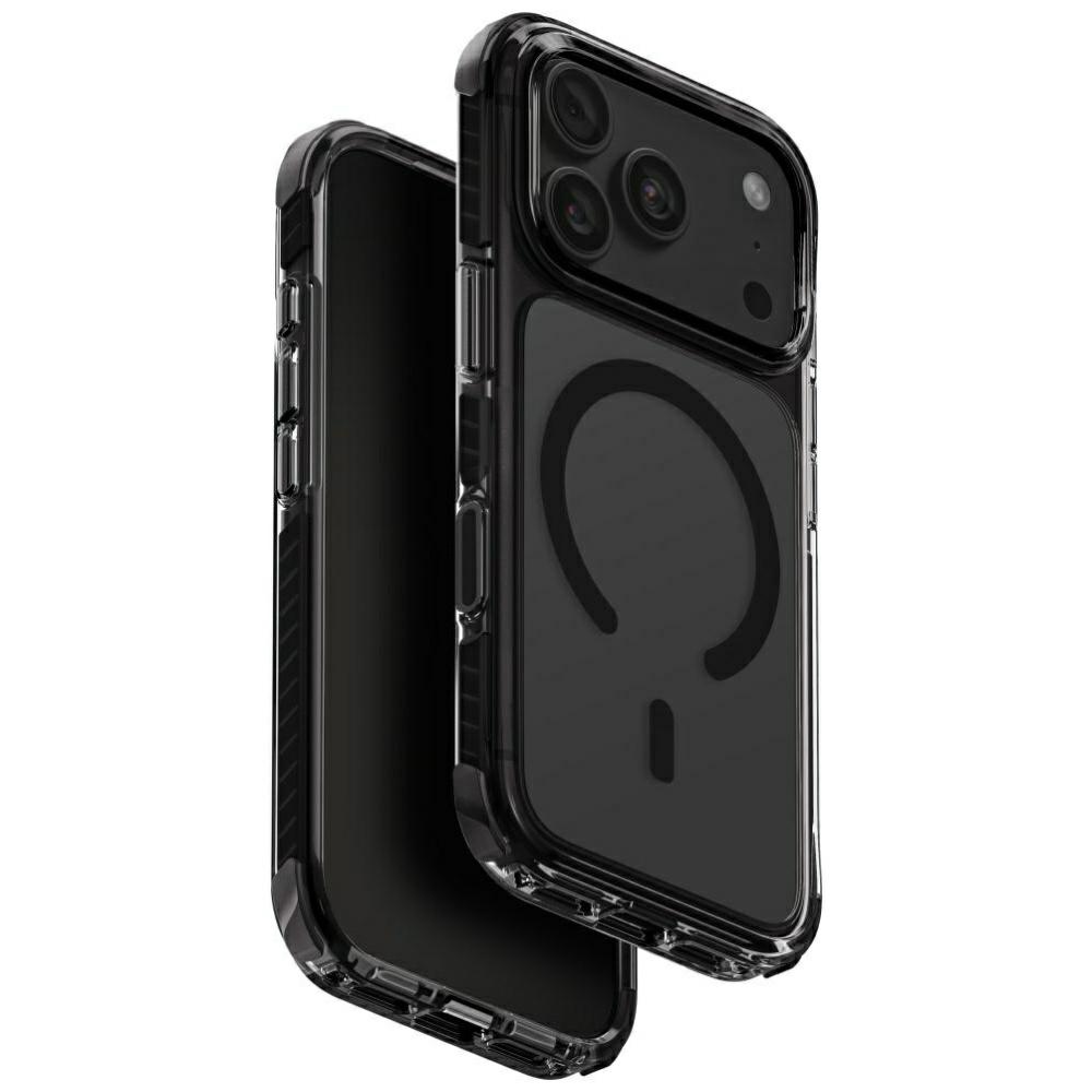 Uniq Combat Magclick Charging dėklas iPhone 18 Pro / 17 Pro – juodas