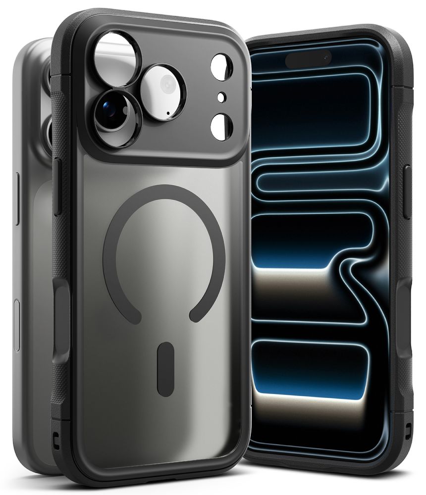 Ringke Fusion Bold Magnetic MagSafe dėklas iPhone 18 Pro / 17 Pro, matinis juodas