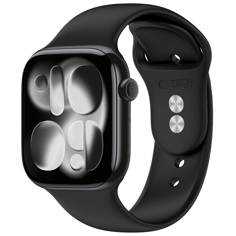 Tech-Protect silikoninis dirželis Apple Watch 44 / 45 / 46 / 49 mm, juodas