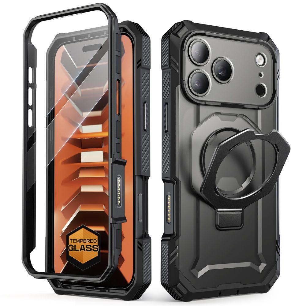 Supcase Grip Pro Mag MagSafe dėklas iPhone 18 Pro / 17 Pro – juodas
