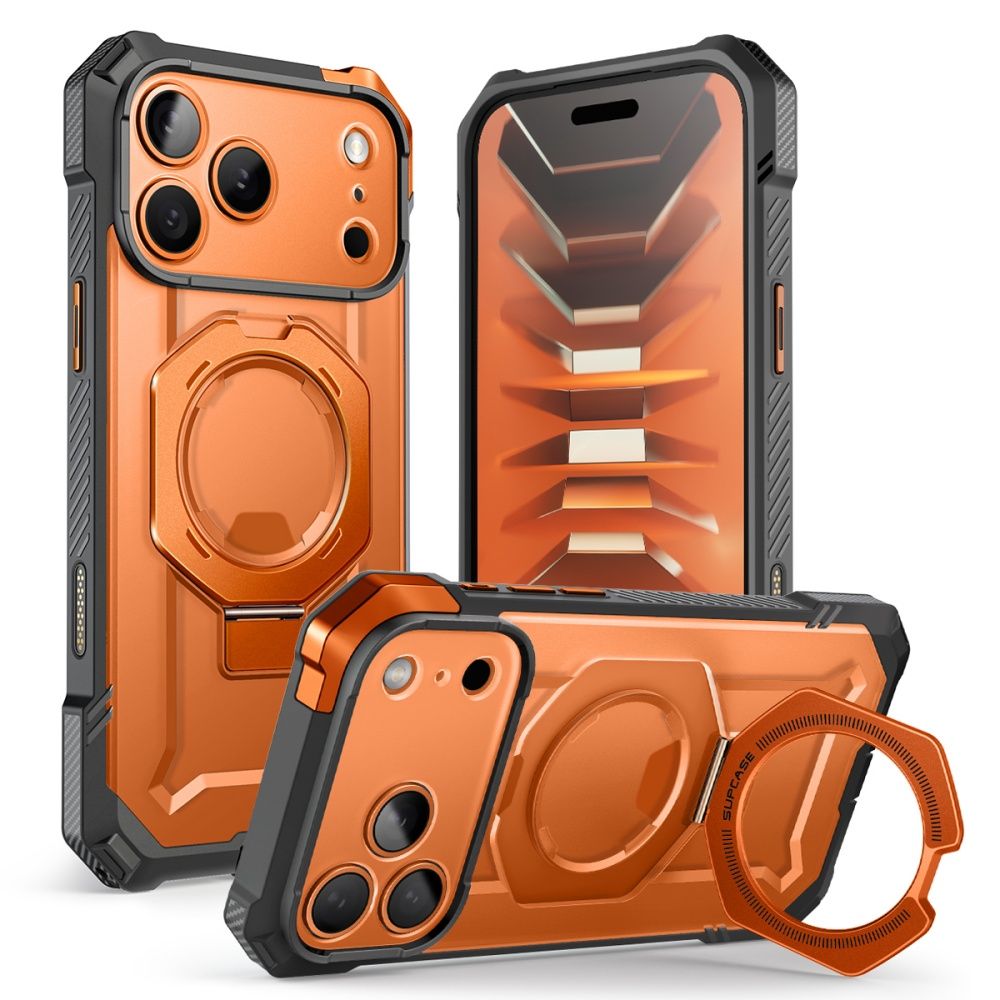 Supcase UB Grip Mag MagSafe dėklas iPhone 18 Pro Max / 17 Pro Max – oranžinis