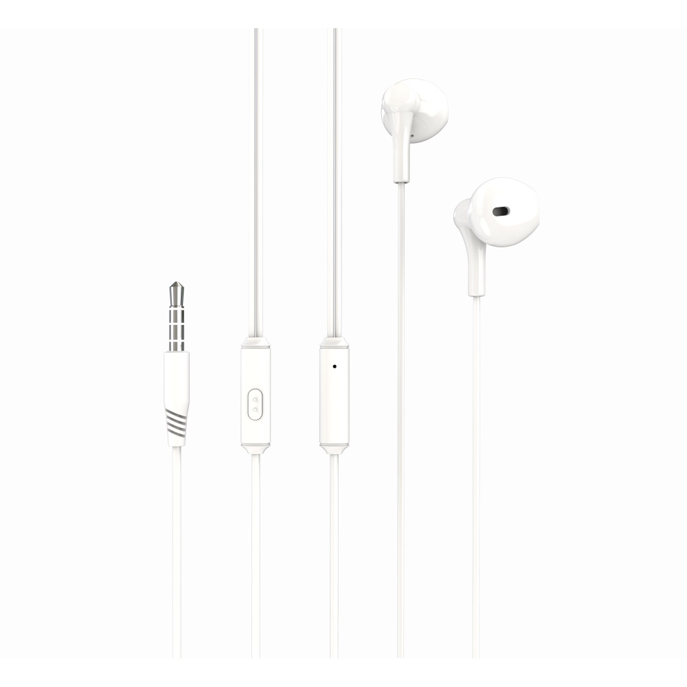 XO laidinės ausinės EP39 jack 3,5mm, baltos