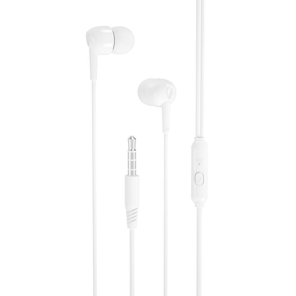 XO laidinės ausinės EP37 jack 3,5mm, baltos