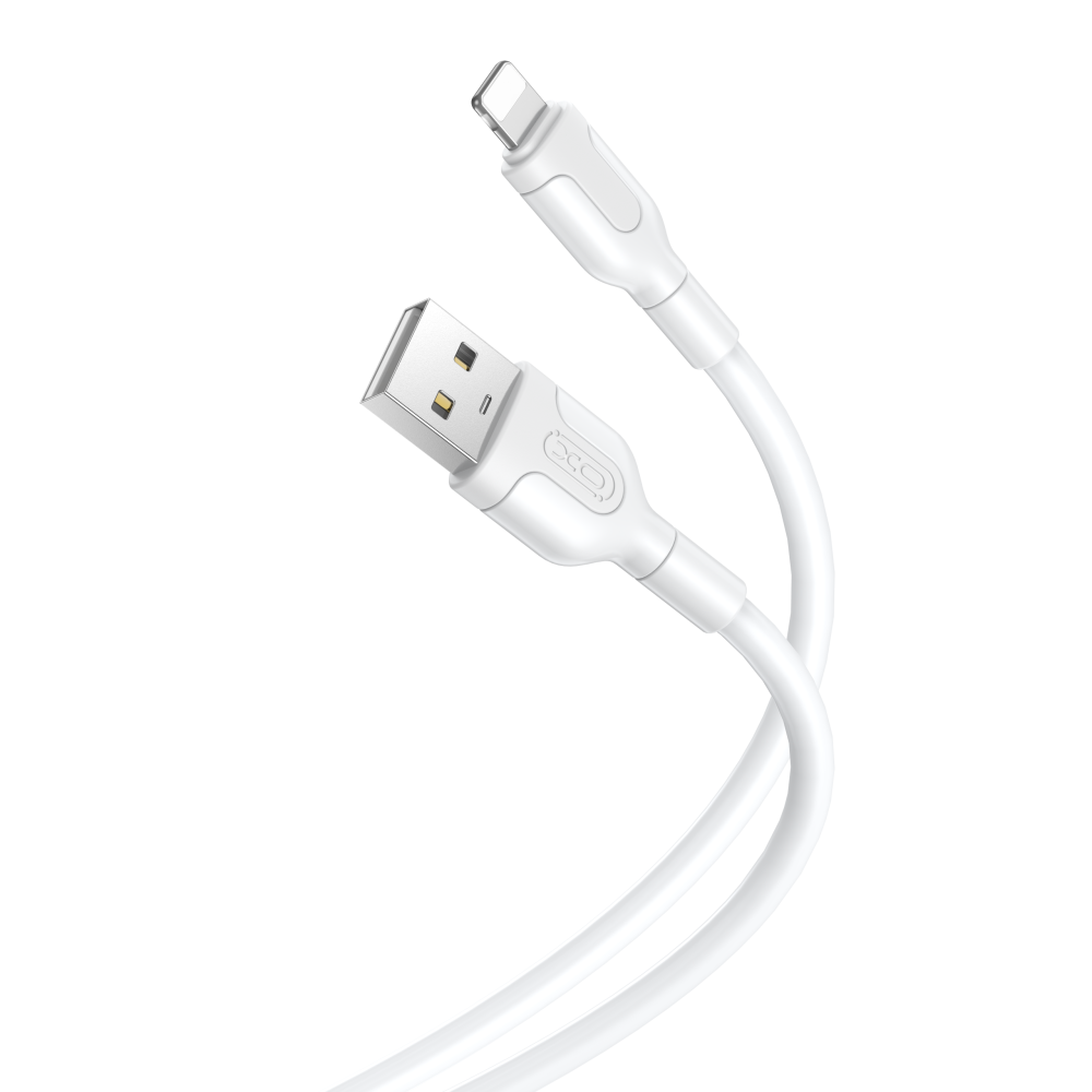 XO laidas NB212 USB - Lightning 1,0 m 2,1A, baltas