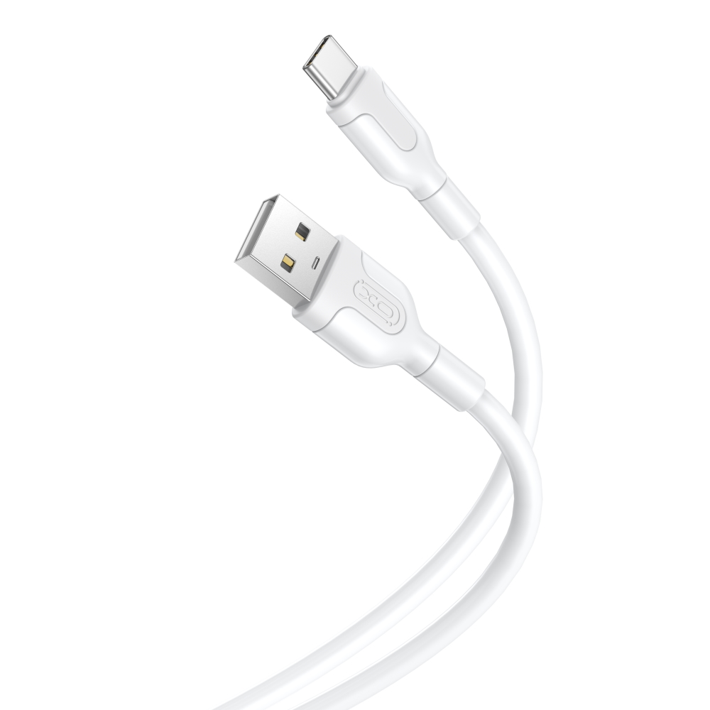 XO laidas NB212 USB - USB-C 1,0 m 2,1A, baltas