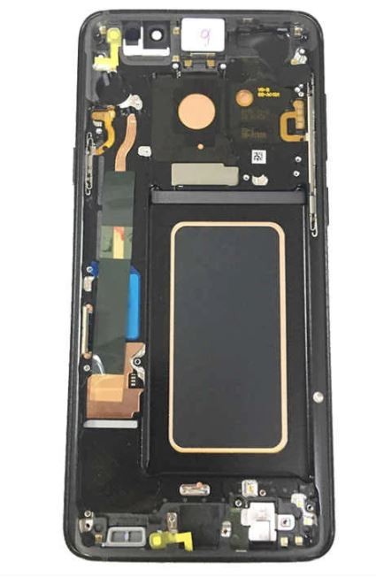Ekranas Samsung G965F S9 Plus su lietimui jautriu stikliuku ir rėmeliu Black originalus (service pack)