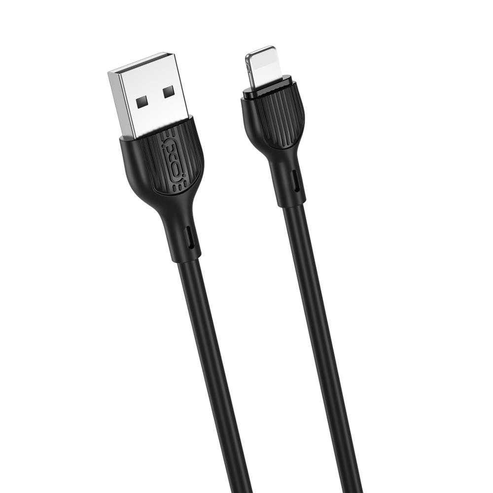 XO laidas NB200 USB - Lightning 2,0m 2.1A, juodas
