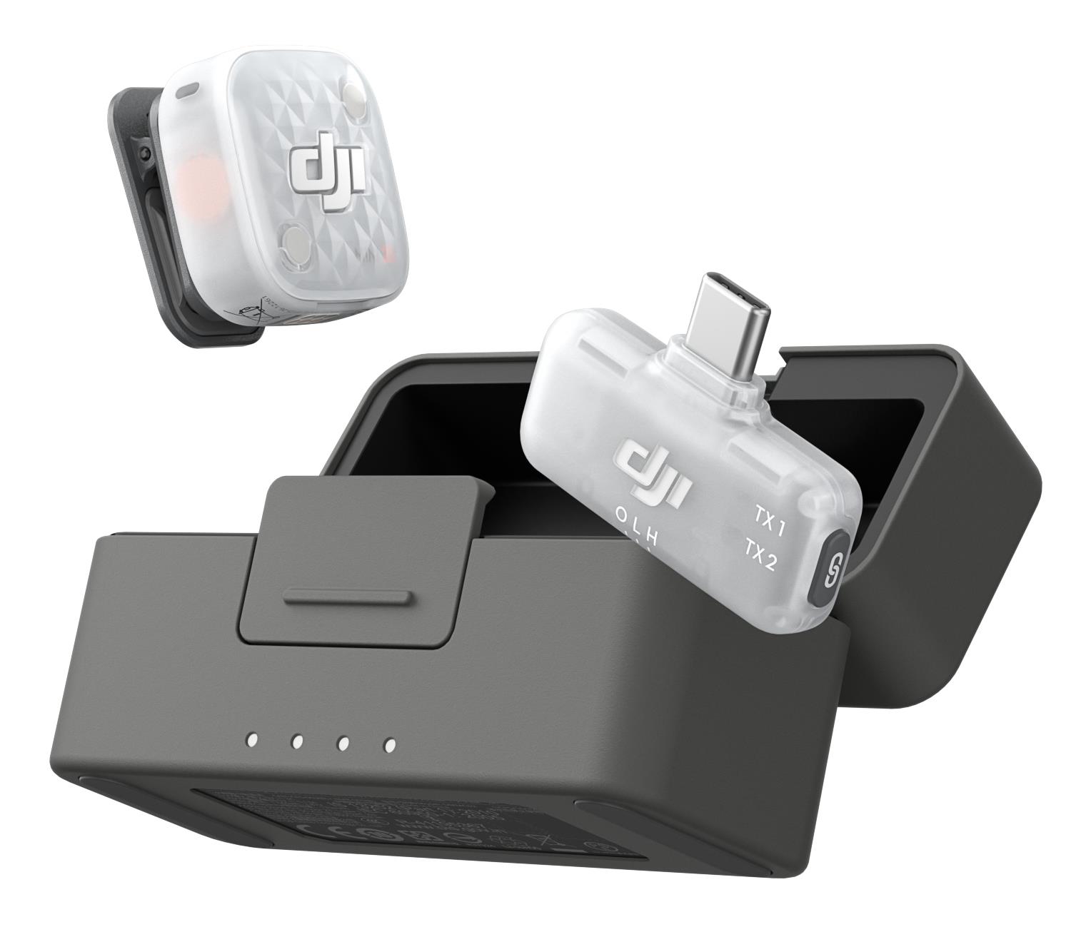 DJI Mic Mini 2S mikrofono rinkinys kamerai, 1TX + 1MRX, su įkrovimu, CP.RN.00000559