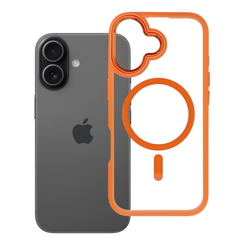 ROAR dėklas MAG BUMPER suderinamas su „MagSafe“, skirtas IPHONE 17 (spalva: oranžinė)