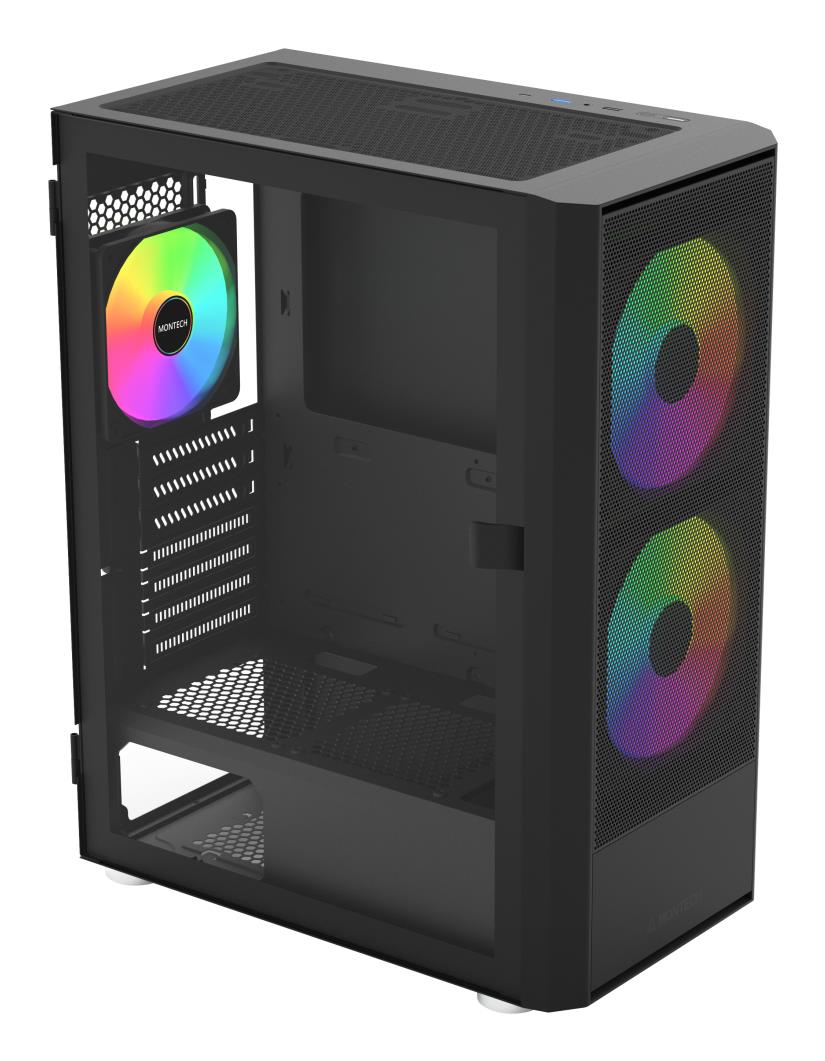 Montech X2 Plus X2PLUS(B) juodas Midi Tower kompiuterio korpusas, ATX / MicroATX / Mini-ITX