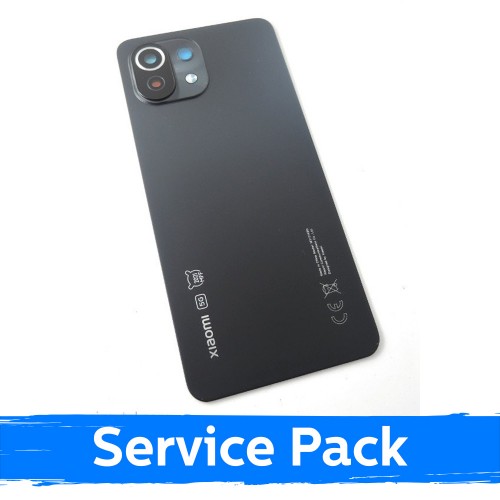 Galinis dangtelis skirtas Xiaomi Mi 11 Lite 4G (Lite 5G / Lite 5G NE) / Truffle Black / (Service Pack)