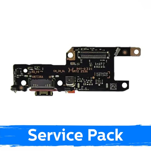 Charging Port Compatible With Xiaomi Redmi Note 15 Pro+ 5G (+SIM reader) with Flex / Plata (Service Pack)