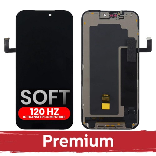 Ekranas skirtas iPhone 17 Pro juodas (SOFT OLED / Stable 120Hz / Premium) *Self-Diagnosable*