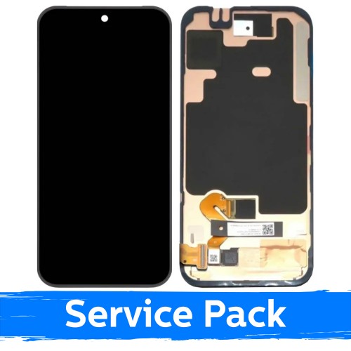 Ekranas skirtas Google Pixel 9 Pro juodas su rėmeliu (Service Pack)