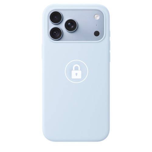 "Silicone Case v2" skirtas iPhone 18 Pro / Light Blue / su įpakavimu
