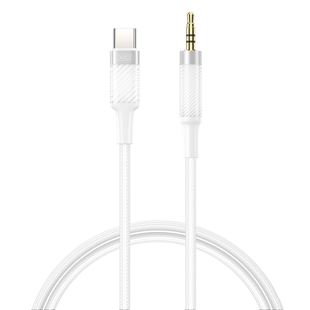XO garso laidas NB-R279B USB-C - jack 3,5mm 1,0m, baltas
