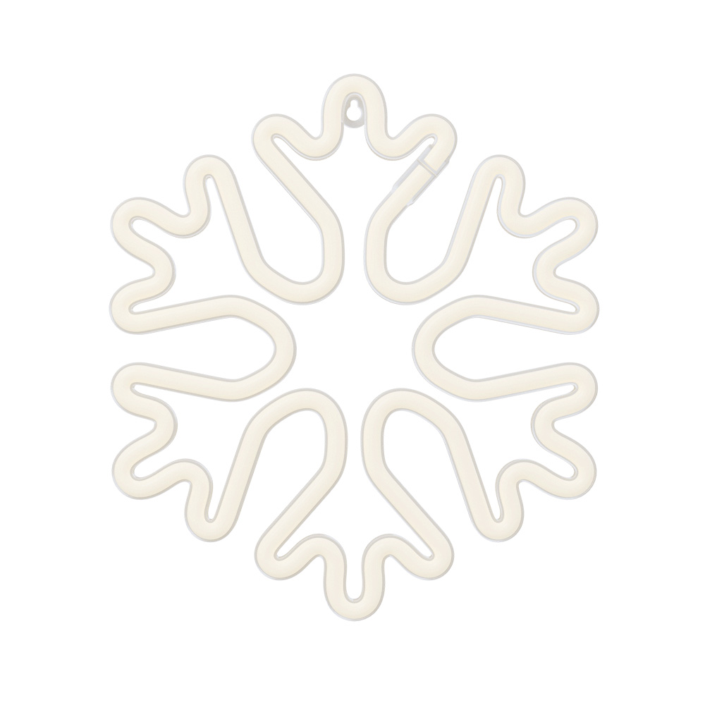 Forever Light FLNE20 snowflake-shaped Christmas LED neon light, white