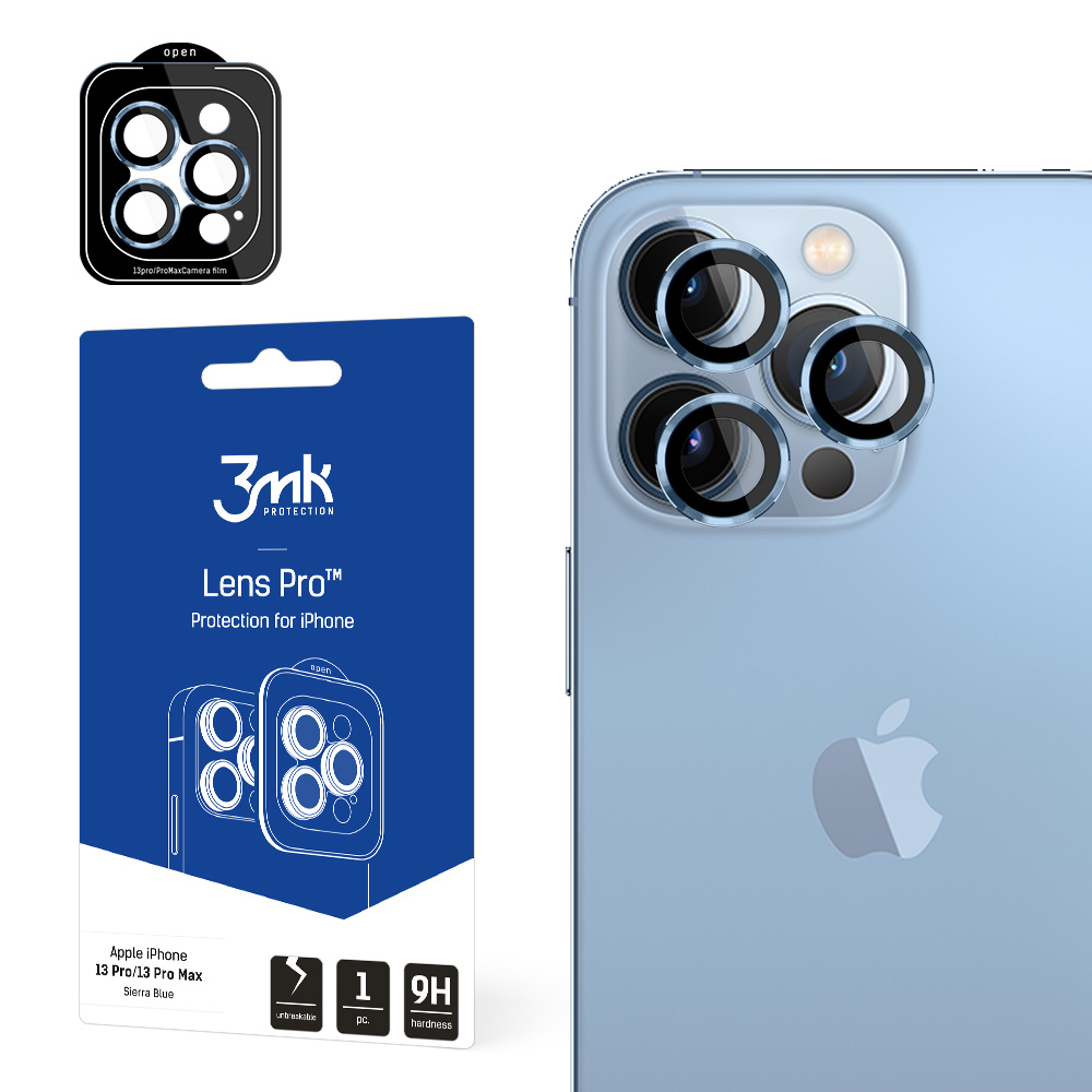 Apple iPhone 13 Pro/13 Pro Max - 3mk Lens Protection Pro Sierra mėlyna
