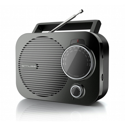 Muse M-050 R nešiojamas radijas, AUX įvestis, juodas