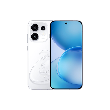 OPPO Reno16 5G (CPH2865) Ryški balta 6.32 " AMOLED 2640 x 1216 pikselių Qualcomm Snapdragon 7 Gen 4 Vidinė RAM 8 GB 256 GB Dvi SIM kortelės 5G Pagrindinės kameros raiška 50+50+50 MP Antrinės kameros raiška 50 MP Android 16