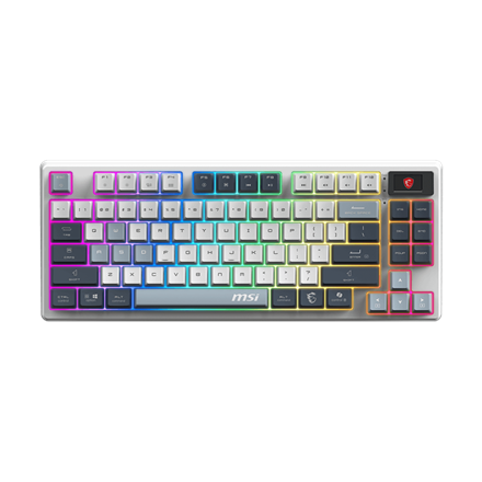 MSI FORGE GK600 TKL WIRELESS SKY Gaming Keyboard Wireless Bluetooth US Mechanical Linear