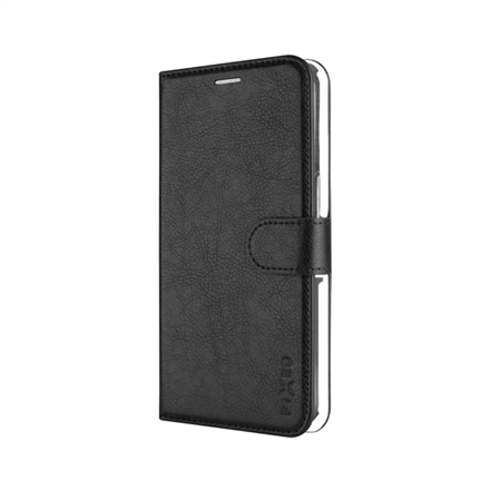 Fixed Opus knygelės tipo dėklas Xiaomi Redmi 15 4G/5G, dirbtinė oda, juodas