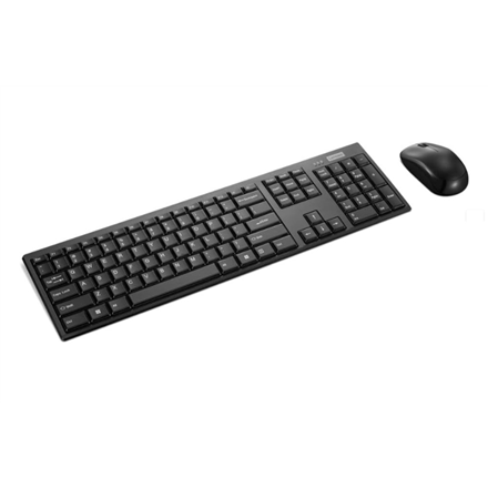 Lenovo 100 Wireless Combo Keyboard and Mouse Keyboard and Mouse Set Wireless Mouse included US Euro Black