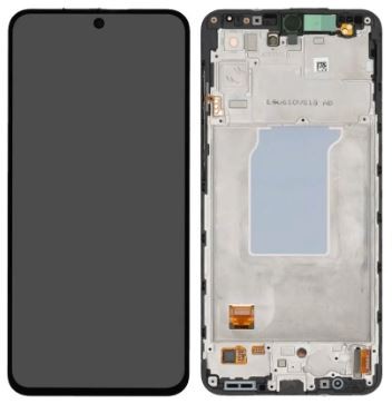 Originalus Samsung A276 A27 5G LCD ekranas su lietimui jautriu stikliuku ir rėmeliu, juodas (servisinė pakuotė)