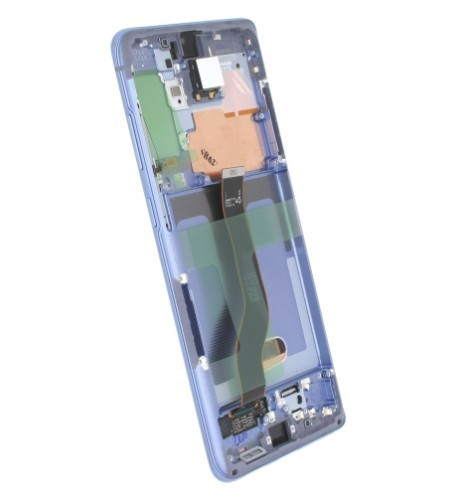 LCD screen Samsung G985F/G986F S20 Plus with touch screen and frame Haze Purple original (service pack)